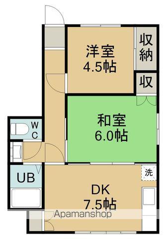 ルグラン亀田本町(2DK/2階)の間取り写真