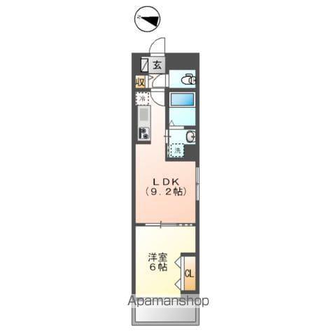イノセンス(1LDK/3階)の間取り写真