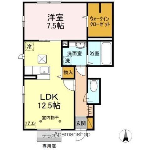 サンセット(1LDK/1階)の間取り写真