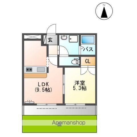 エル・アール(1LDK/1階)の間取り写真