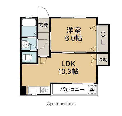 エンゼル21(1LDK/5階)の間取り写真