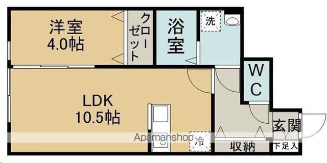 コンフォルト(1LDK/1階)の間取り写真