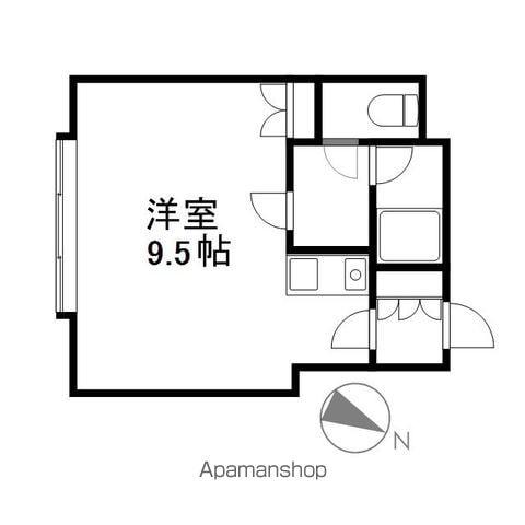 リラハイム円山(1K/1階)の間取り写真