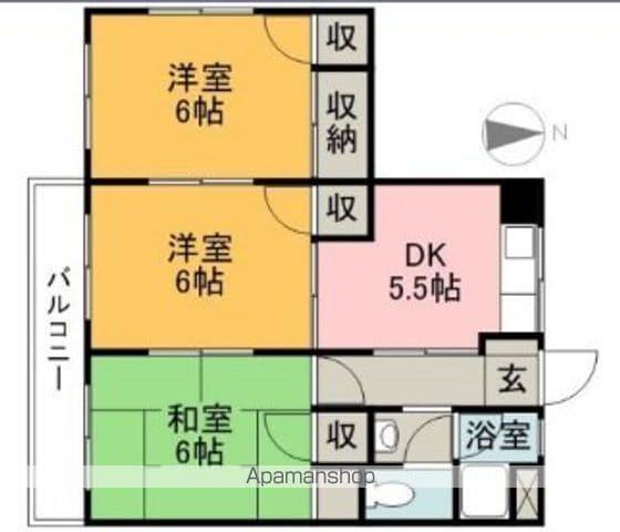 ABCハイム東長戸(3DK/3階)の間取り写真