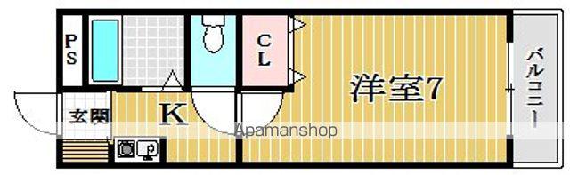 アズマハイツ(1K/3階)の間取り写真