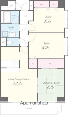 エルソレーユ(3LDK/2階)の間取り写真