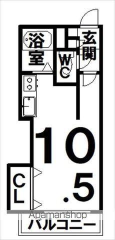 サンコーポ(ワンルーム/2階)の間取り写真