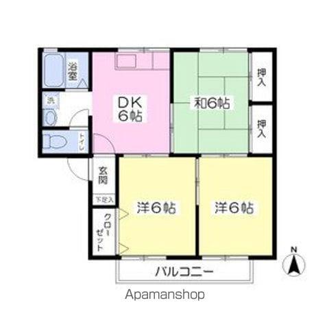 ニューエレガンス(3DK/2階)の間取り写真