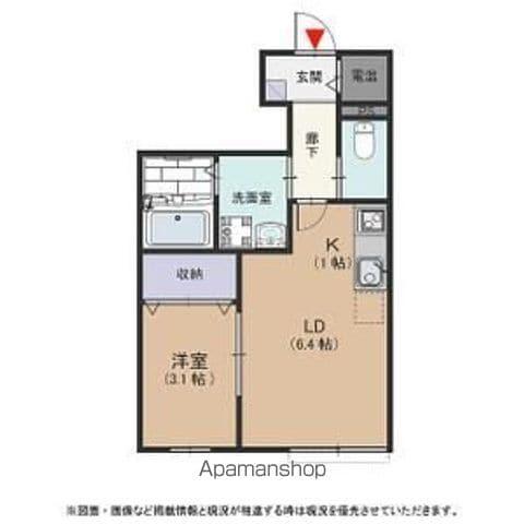 ステラコート市ヶ洞 A・B・C(1DK/1階)の間取り写真