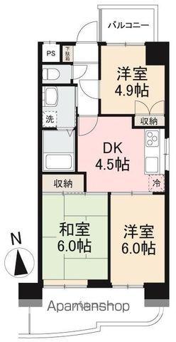 ダイアパレス栗林公園駅前(3DK/9階)の間取り写真