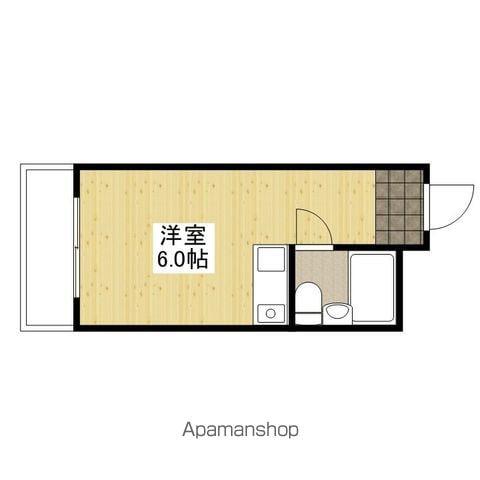 清水ビル(ワンルーム/4階)の間取り写真