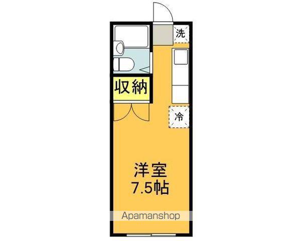 エステートピアメイ A(ワンルーム/1階)の間取り写真