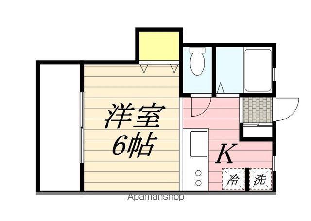 コーポみづほ(ワンルーム/3階)の間取り写真