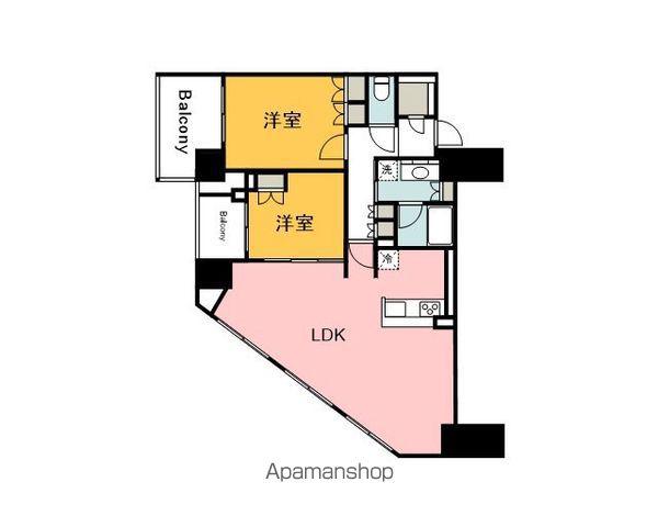 ザ・パークハウス広島タワー(2LDK/5階)の間取り写真