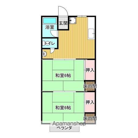 シティハイムヤナギハラ(2DK/1階)の間取り写真