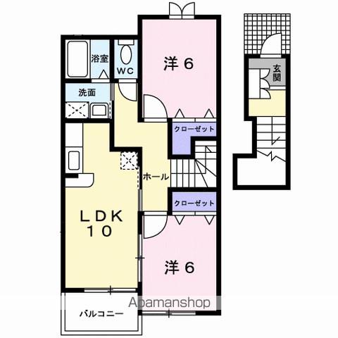 ガーデンハウス.エンドウ(2LDK/2階)の間取り写真