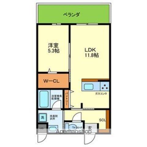 ブループラス針中野(1LDK/7階)の間取り写真