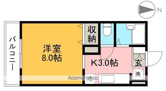 コーポブルースカイ(1K/2階)の間取り写真