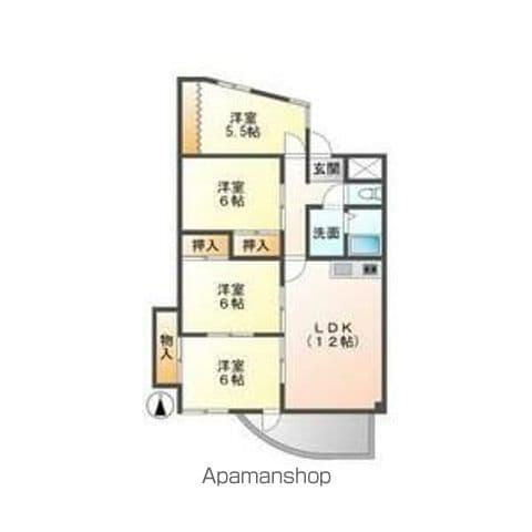 シェラトン広瀬(4LDK/5階)の間取り写真