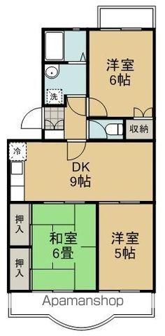 アイリス・クィーン B棟(3DK/3階)の間取り写真