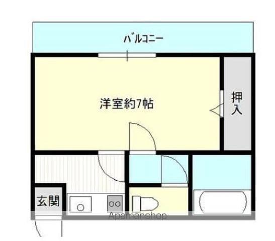 ネクスト元町(1K/1階)の間取り写真