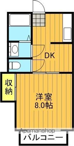 リバーストーン桑野(1K/1階)の間取り写真