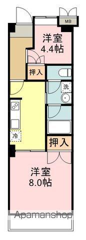 小田原ウェルコート(2DK/2階)の間取り写真