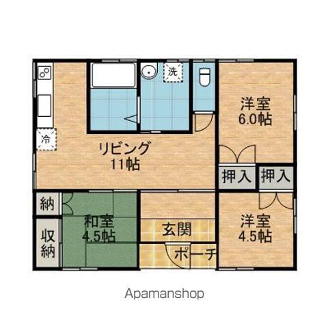 鹿島臨海鉄道 荒野台駅 徒歩16分 1階建 築21年(3LDK)の間取り写真