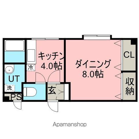 サザンアベニュー北大(1K/4階)の間取り写真