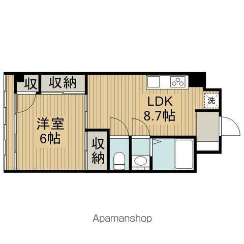 第二佳園ビル(1DK/3階)の間取り写真