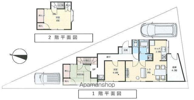 福塩線 神辺駅 徒歩14分 2階建 築60年(3LDK)の間取り写真
