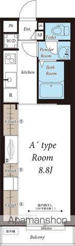 リブリ・ミライト(1K/2階)の間取り写真