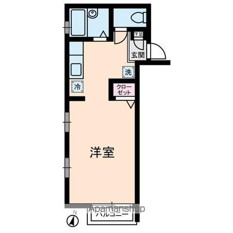 ちきゅうハウス(ワンルーム/2階)の間取り写真