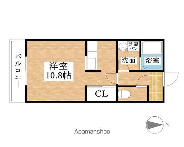 AKSハイツ(ワンルーム/1階)の間取り写真