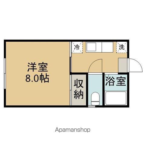 レジデンスコスモ2(1K/2階)の間取り写真