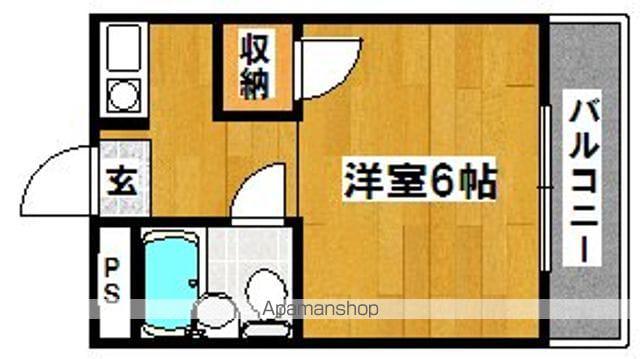 コスモ深井(1K/4階)の間取り写真