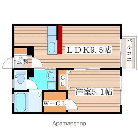 グランフォーレタウン(1LDK/2階)の間取り写真