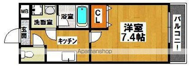 フジパレス愛泉(1K/2階)の間取り写真