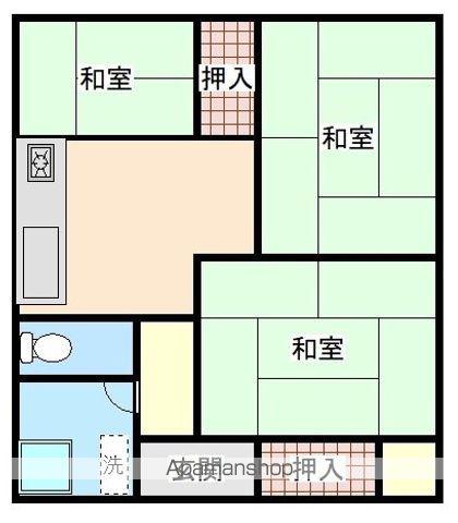 日豊本線 南宮崎駅 徒歩14分 1階建 築55年(3DK)の間取り写真