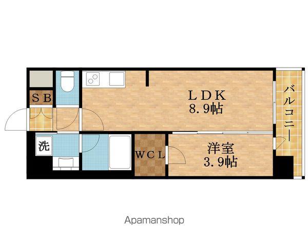 スプランディッドライズ新大阪ノース(1LDK/9階)の間取り写真