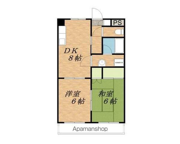 Mマンション(2DK/3階)の間取り写真