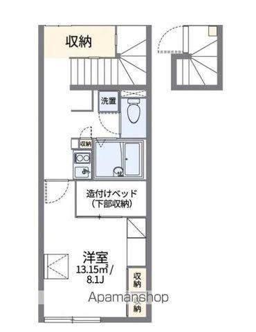 レオパレスサルウェイ三条(1K/2階)の間取り写真