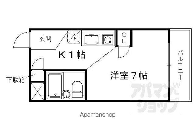 サンシャインビル晋州館(ワンルーム/3階)の間取り写真