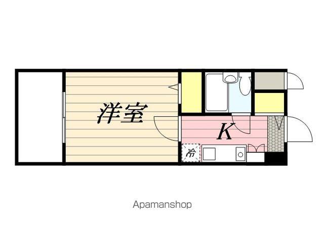 ラ・レジダンス・ド・シャルール(1K/6階)の間取り写真