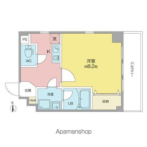 カーサ千種 A(1K/4階)の間取り写真
