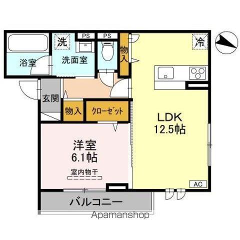 プリュニエ(1LDK/3階)の間取り写真