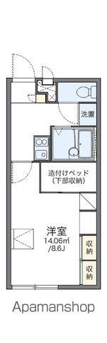 レオパレス恵(1K/1階)の間取り写真