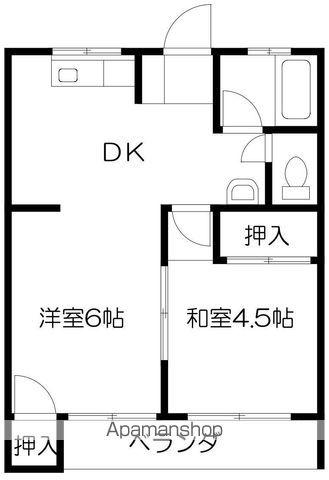 ブルーハイツ(2DK/2階)の間取り写真