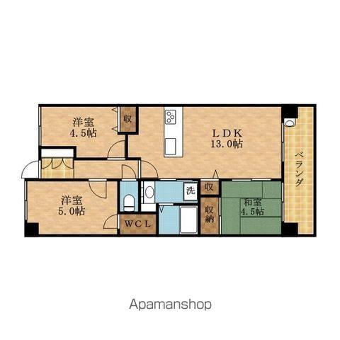 レジディア都島Ⅱ(3LDK/2階)の間取り写真