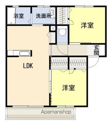 ティアラ(2LDK/2階)の間取り写真